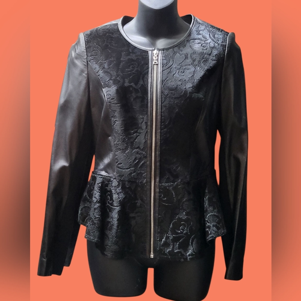 Elegant Black Women's Leather Jacket